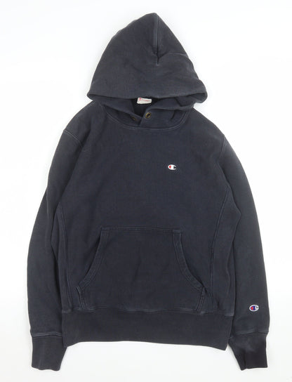 Womens UK Size L Champion Blue Pullover Hoodie