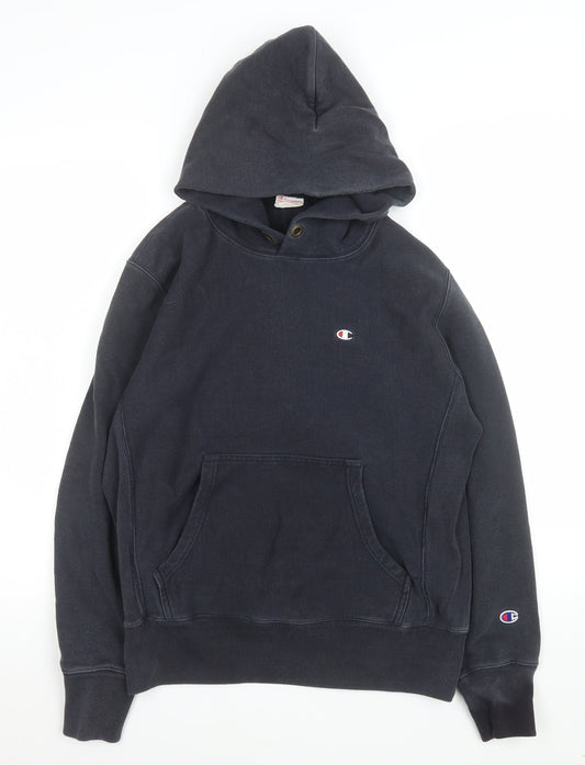 Womens UK Size L Champion Blue Pullover Hoodie
