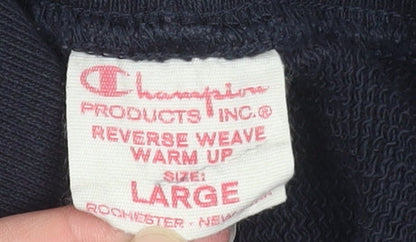 Womens UK Size L Champion Blue Pullover Hoodie