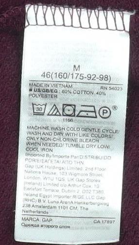 Mens UK Size M Gap Purple  T-Shirt