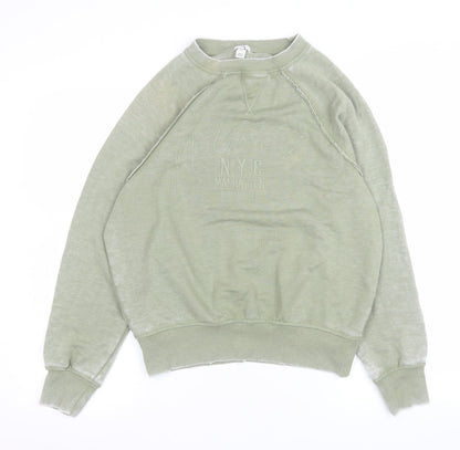 Womens UK Size XS River Island Green Pullover Sweatshirt