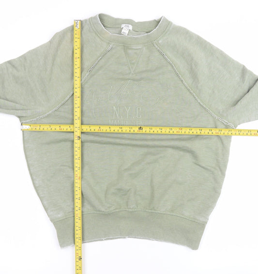 Womens UK Size XS River Island Green Pullover Sweatshirt