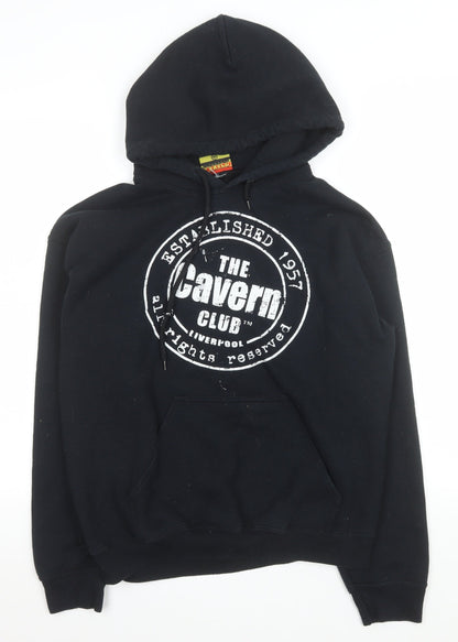 Mens UK Size M The Cavern Club Black Pullover Hoodie