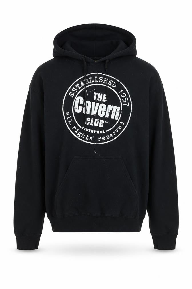 Mens UK Size M The Cavern Club Black Pullover Hoodie