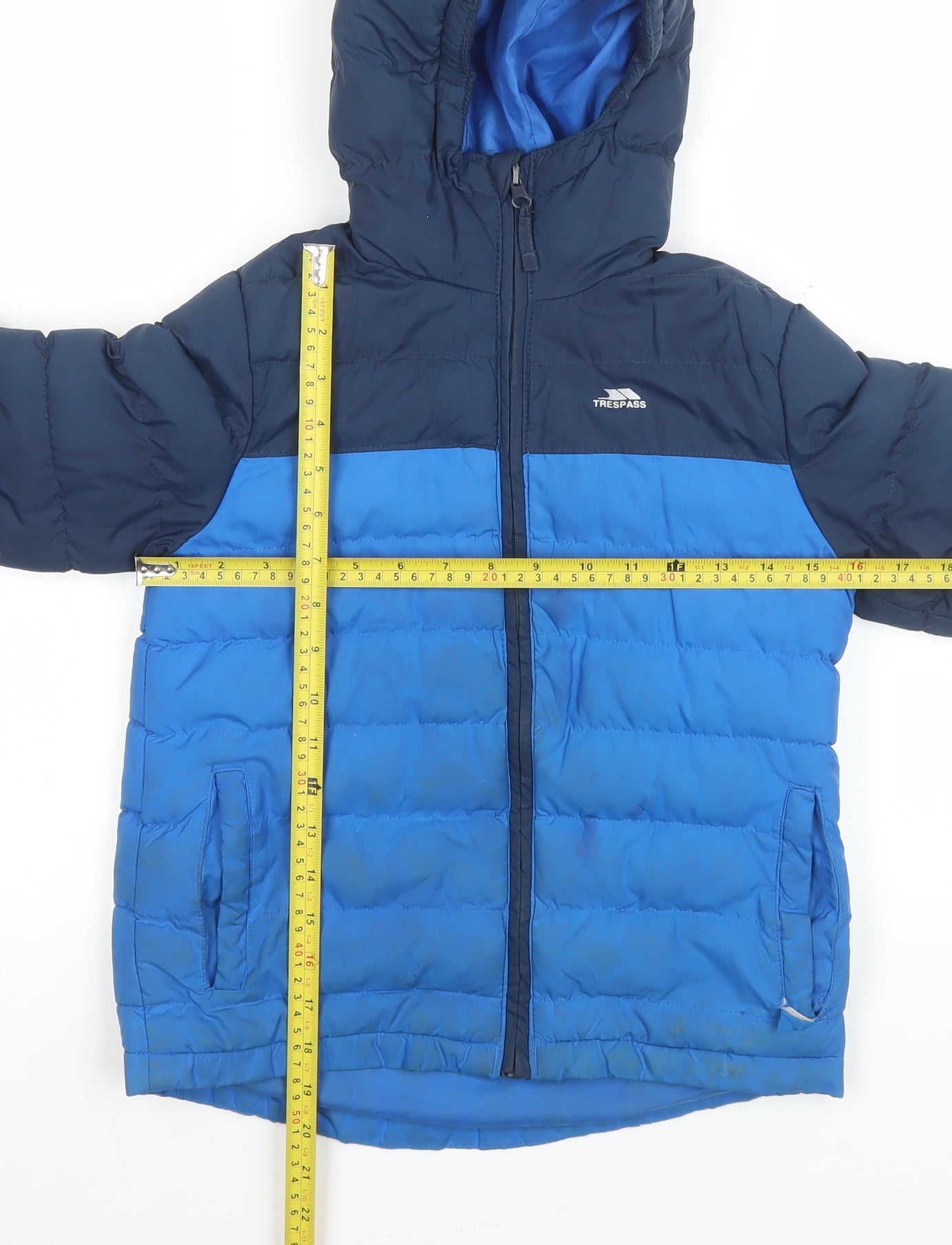 Boys UK Size 7-8 Years Trespass Blue Puffer Jacket