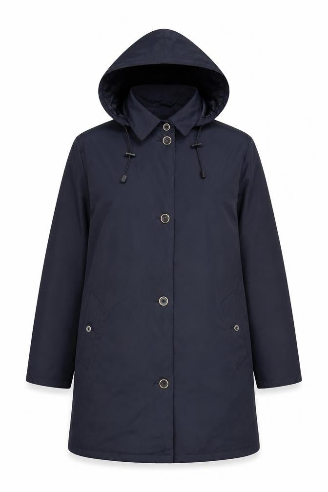 Womens UK Size M Viyella Blue Rain Coat