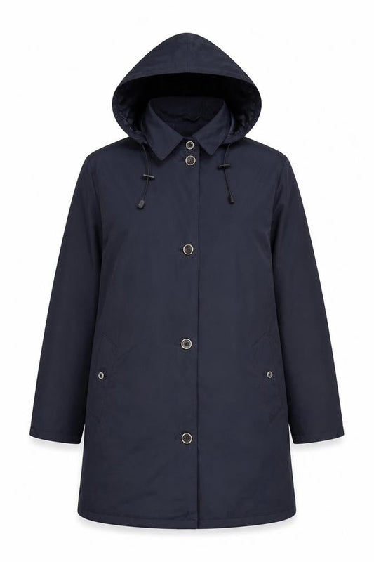 Womens UK Size M Viyella Blue Rain Coat