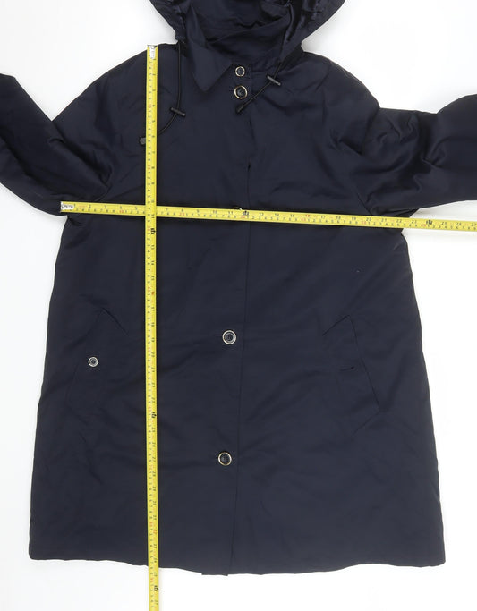 Womens UK Size M Viyella Blue Rain Coat