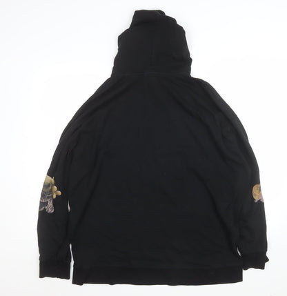 Womens UK Size S Zara Black Pullover Hoodie