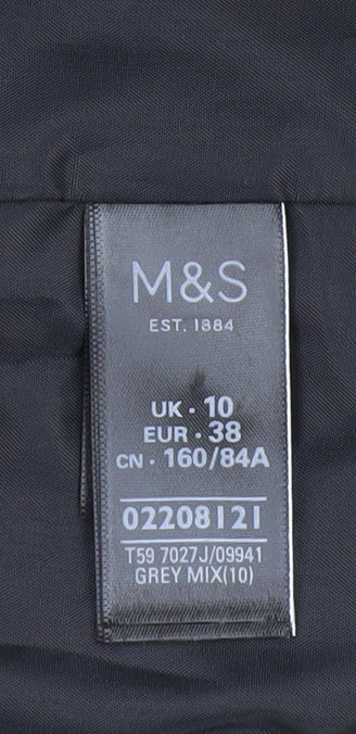 Womens UK Size 10 Marks and Spencer Regular Grey Blazer