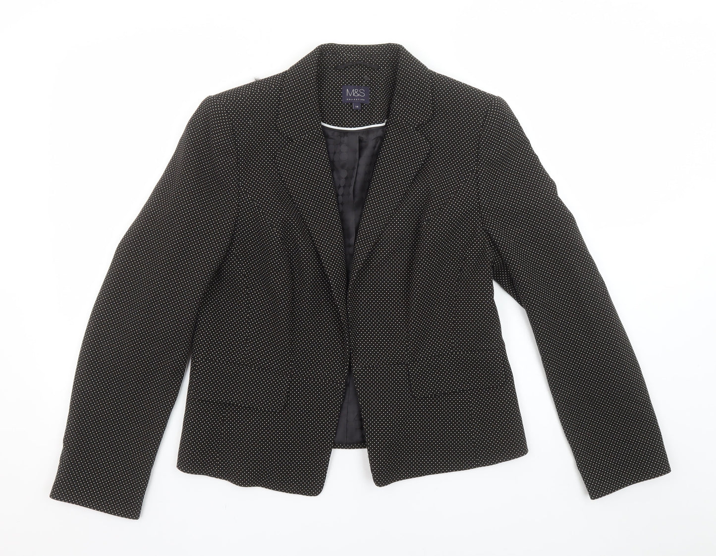 Womens UK Size 14 Marks and Spencer Regular Black Blazer