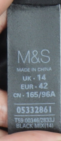 Womens UK Size 14 Marks and Spencer Regular Black Blazer