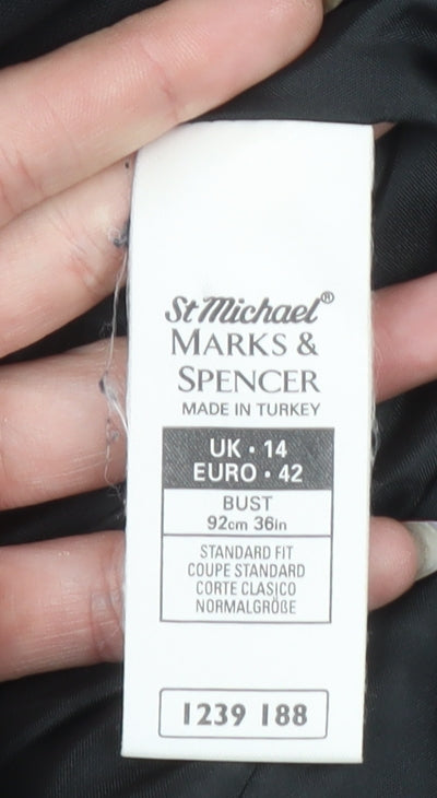 Womens UK Size 14 Marks and Spencer Black Basic Jacket