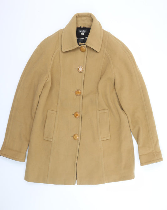 Womens UK Size 12 Kesta London Beige Overcoat