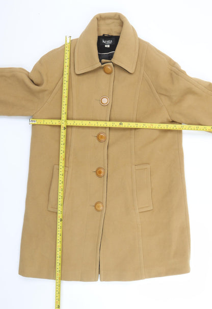 Womens UK Size 12 Kesta London Beige Overcoat