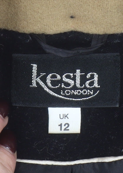 Womens UK Size 12 Kesta London Beige Overcoat