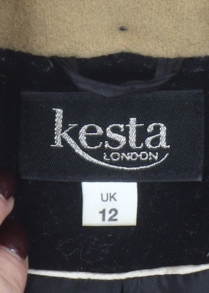 Womens UK Size 12 Kesta London Beige Overcoat