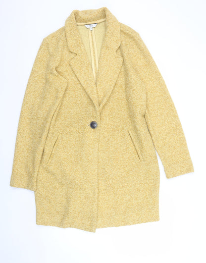 Womens UK Size 12 NEXT Yellow Overcoat