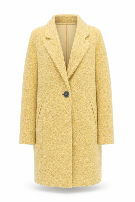Womens UK Size 12 NEXT Yellow Overcoat