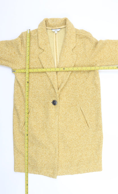 Womens UK Size 12 NEXT Yellow Overcoat