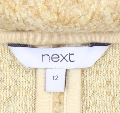 Womens UK Size 12 NEXT Yellow Overcoat
