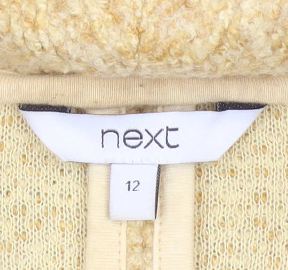 Womens UK Size 12 NEXT Yellow Overcoat