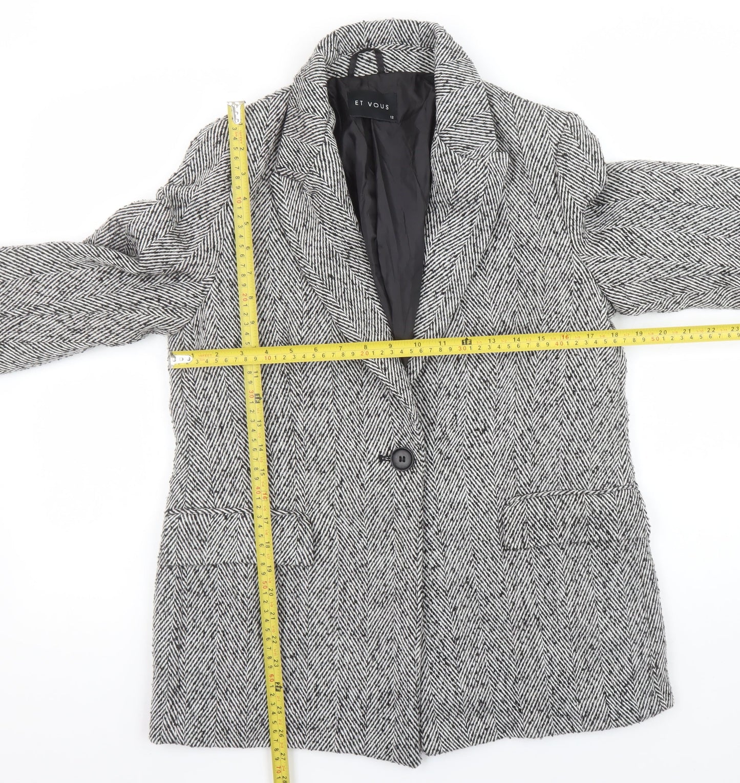 Womens UK Size 12 Et Vous Regular Grey Blazer