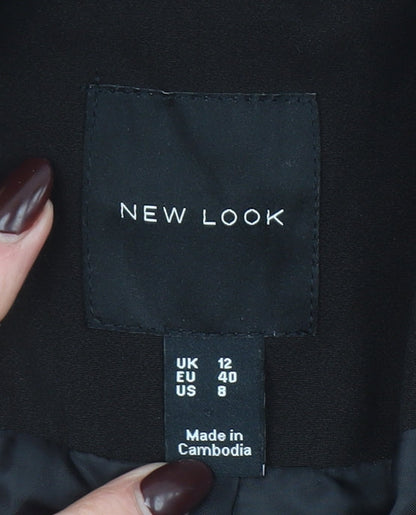 New Look Women Black Size 12 Slim Fit Single-Breasted Blazer