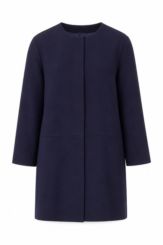 Womens UK Size 14 H&M Blue Overcoat