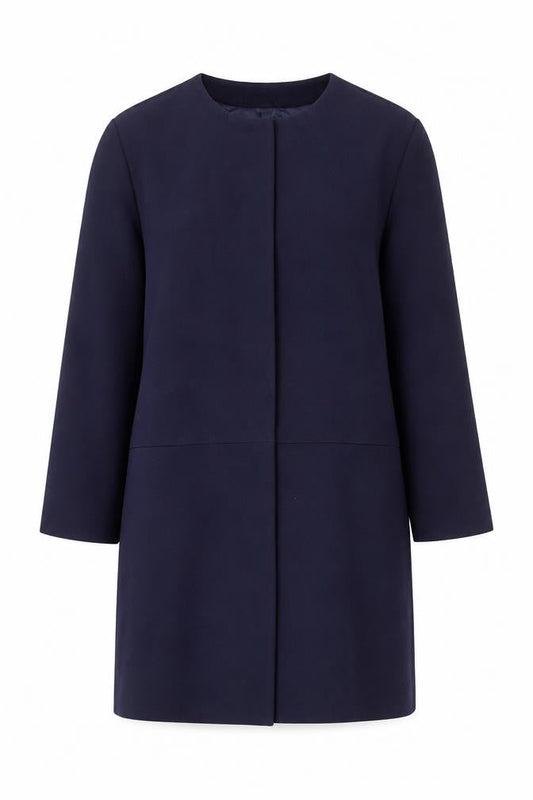 Womens UK Size 14 H&M Blue Overcoat