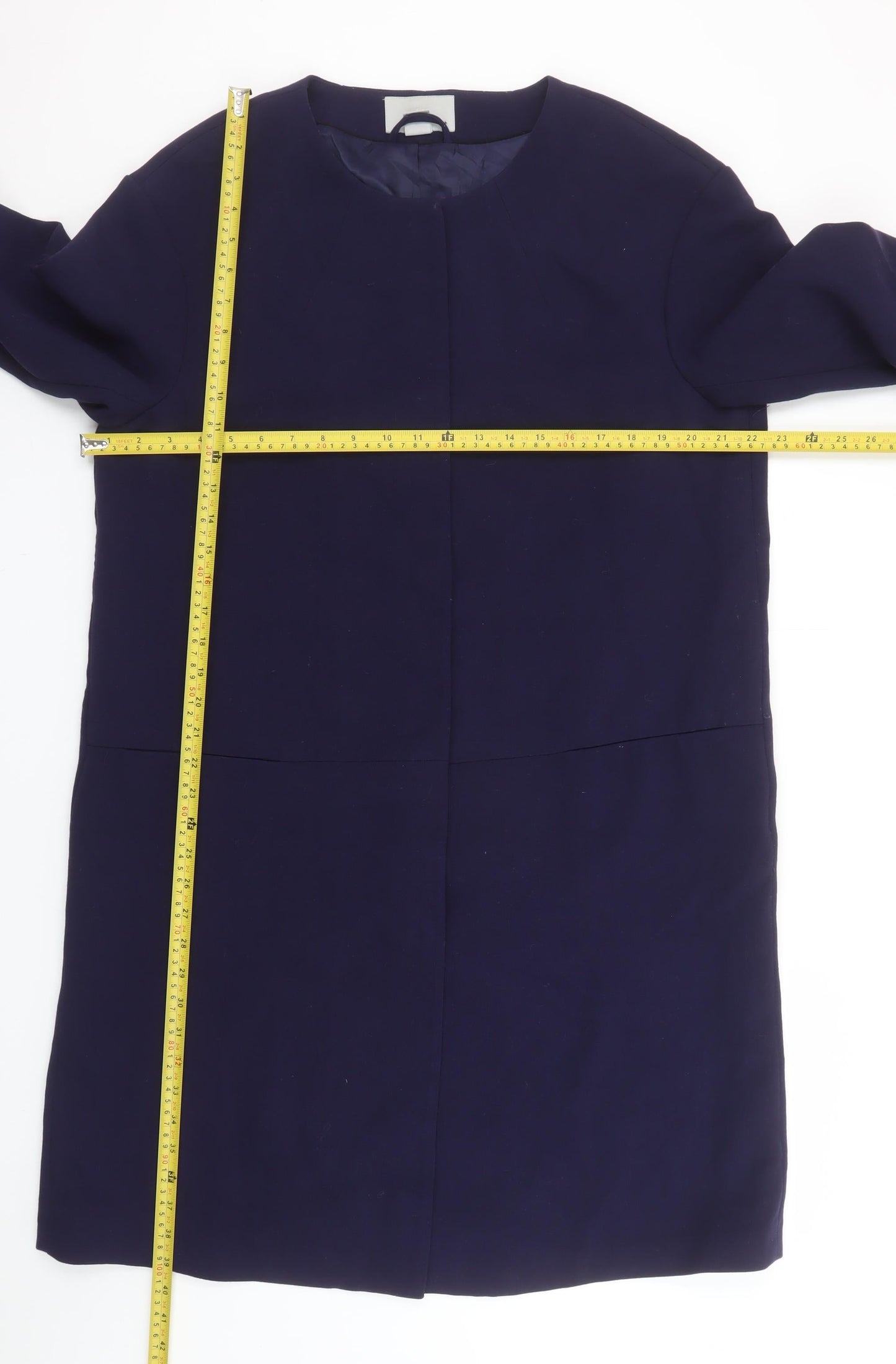 Womens UK Size 14 H&M Blue Overcoat