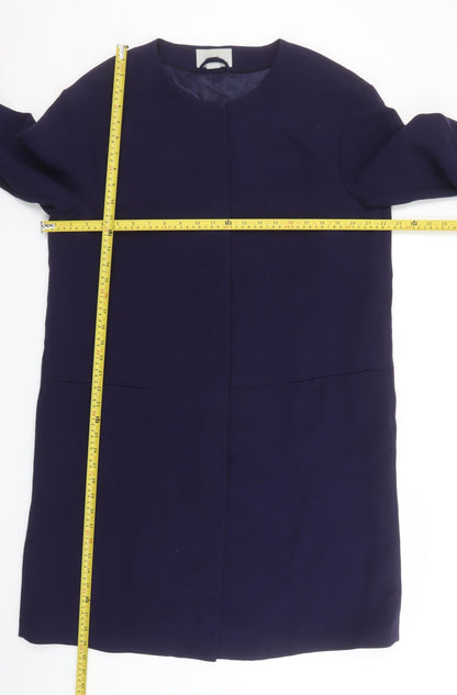 Womens UK Size 14 H&M Blue Overcoat