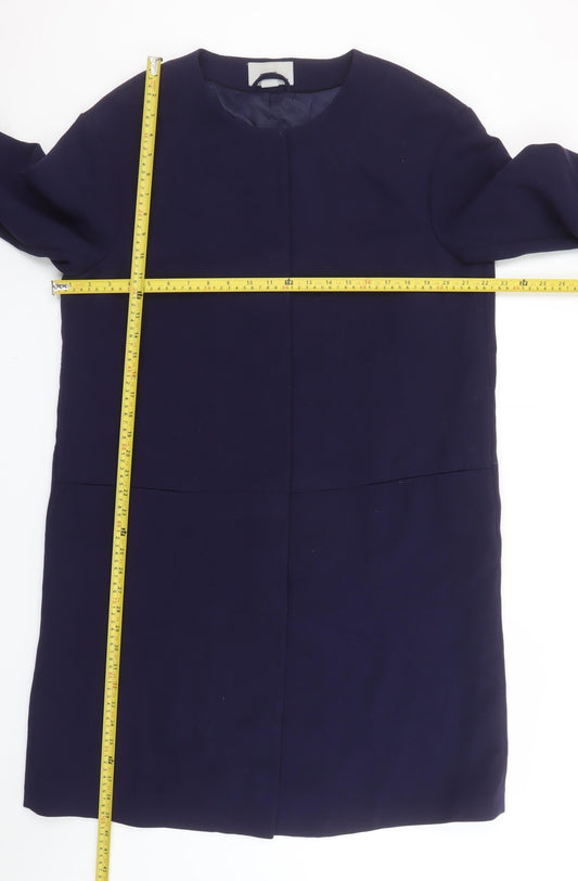 Womens UK Size 14 H&M Blue Overcoat
