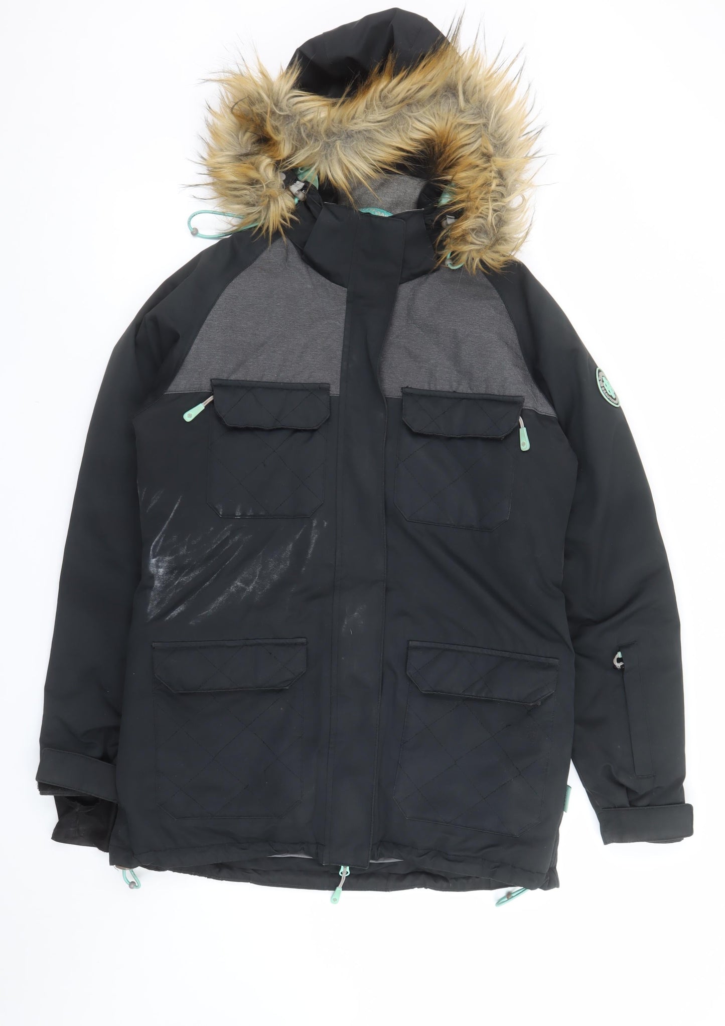 Womens UK Size L Surfanic Black Ski Jacket