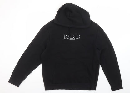 Mens UK Size M River Island Black Pullover Hoodie