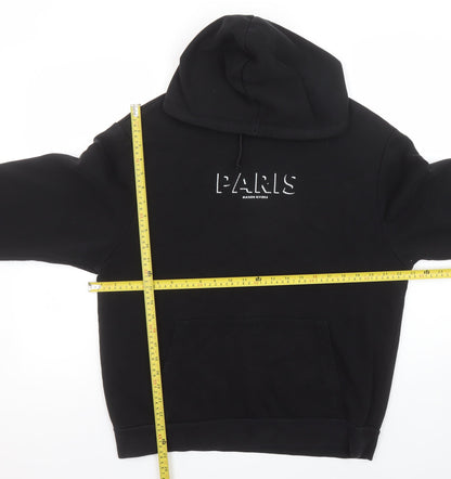 Mens UK Size M River Island Black Pullover Hoodie