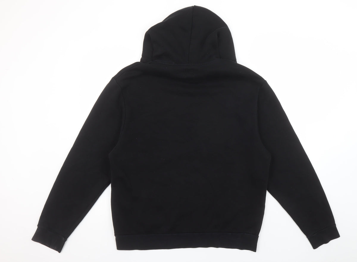 Mens UK Size M River Island Black Pullover Hoodie