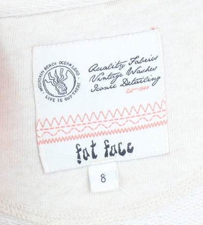 Womens UK Size 8 Fat Face Beige Pullover Sweatshirt