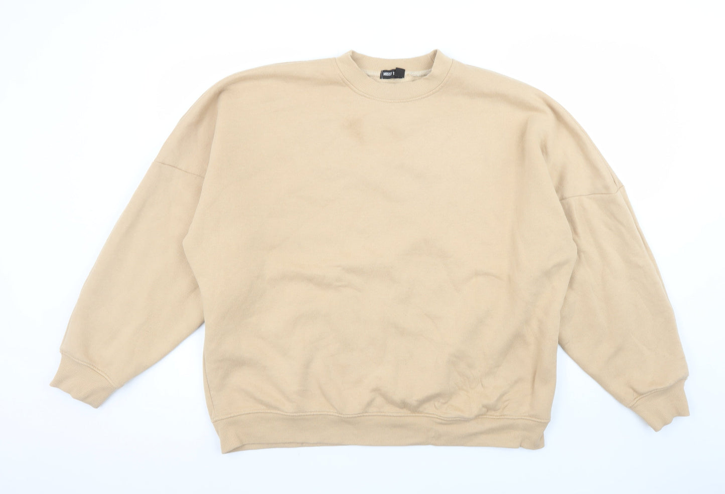 Womens UK Size 10 Missy Empire Beige Pullover Sweatshirt
