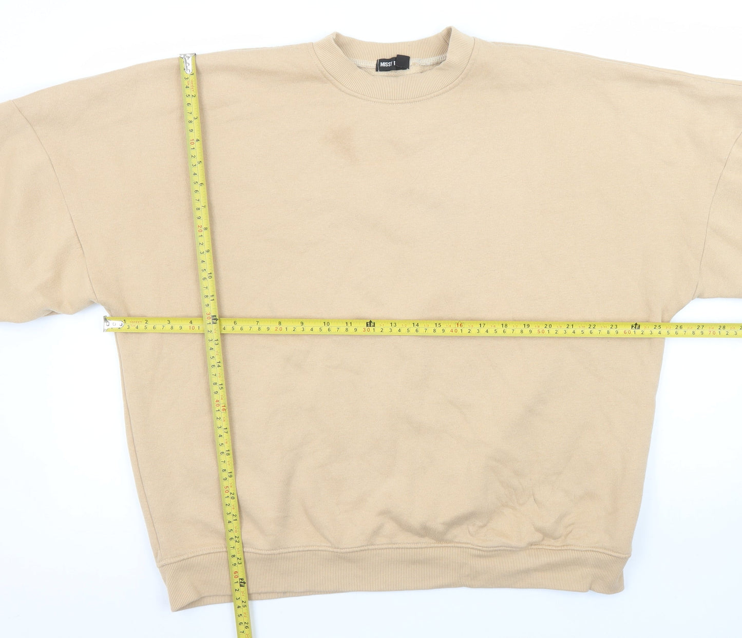 Womens UK Size 10 Missy Empire Beige Pullover Sweatshirt