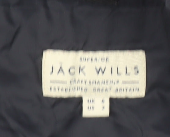 Womens UK Size 8 Jack Wills Blue Puffer Jacket