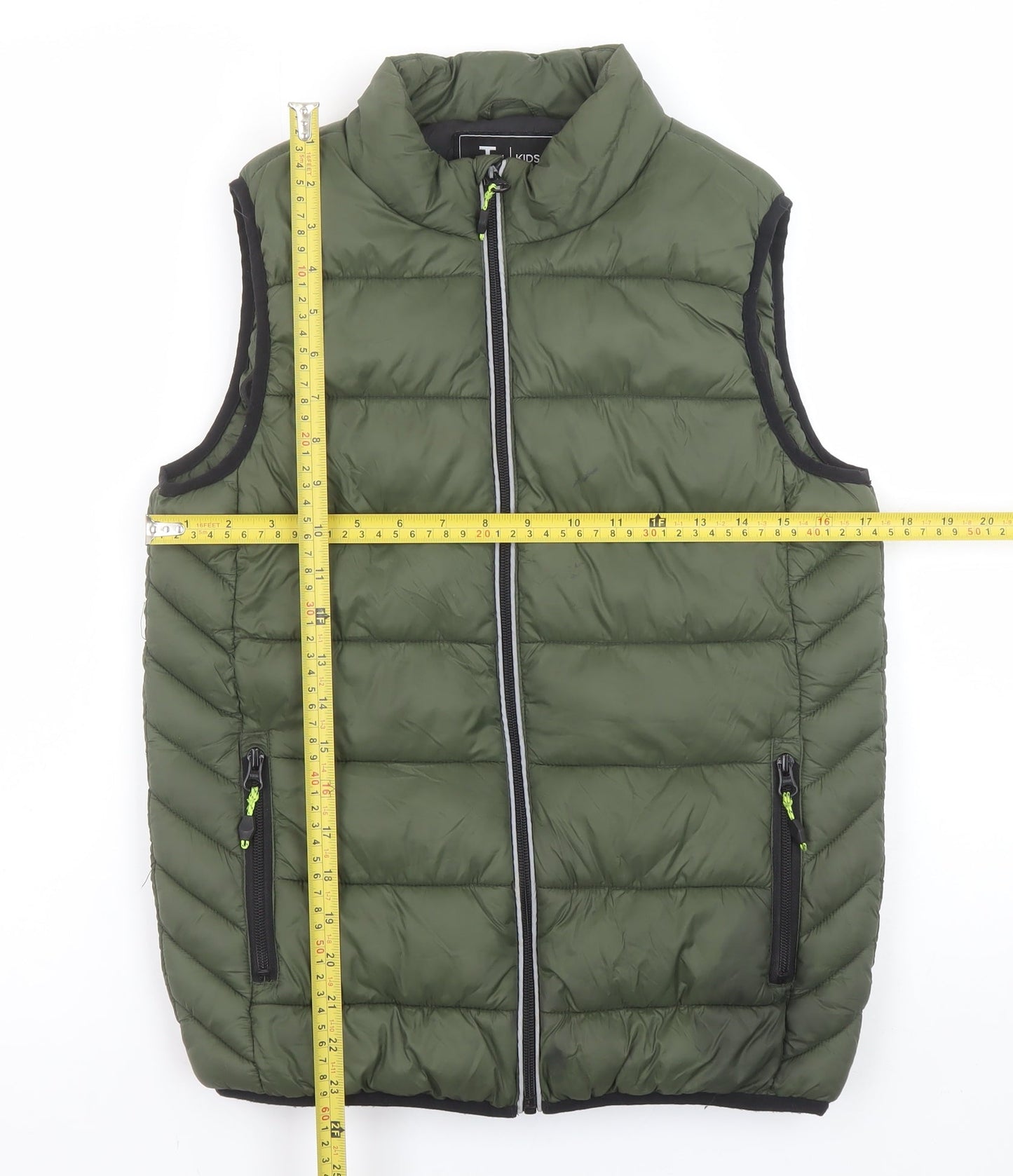 Boys UK Size 11-12 Years TU Green Puffer Jacket