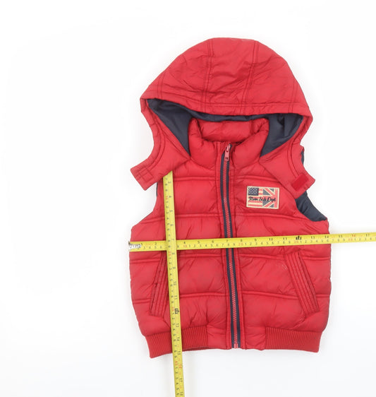 Boys UK Size 3 Years Tape à l'œil Red Puffer Jacket
