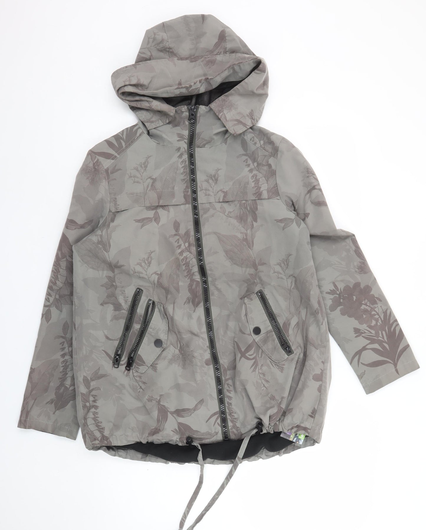 Womens UK Size 8 NEXT Grey Anorak Coat