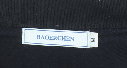 Mens UK Size M BAOERCHEN Black Cardigan Sweatshirt