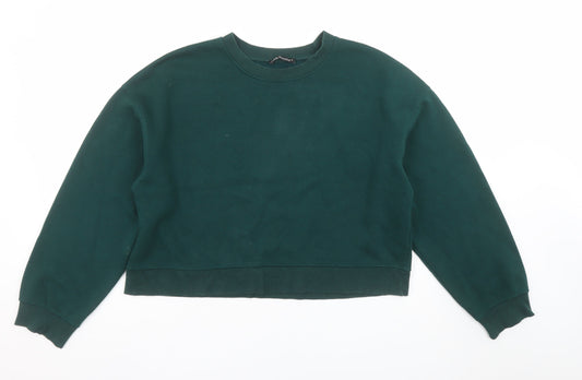 Womens UK Size M Zara Green Pullover Sweatshirt