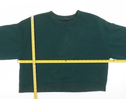 Womens UK Size M Zara Green Pullover Sweatshirt