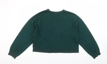 Womens UK Size M Zara Green Pullover Sweatshirt