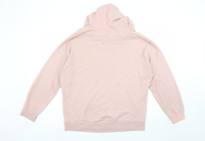 Womens UK Size M New Look Pink Pullover Hoodie