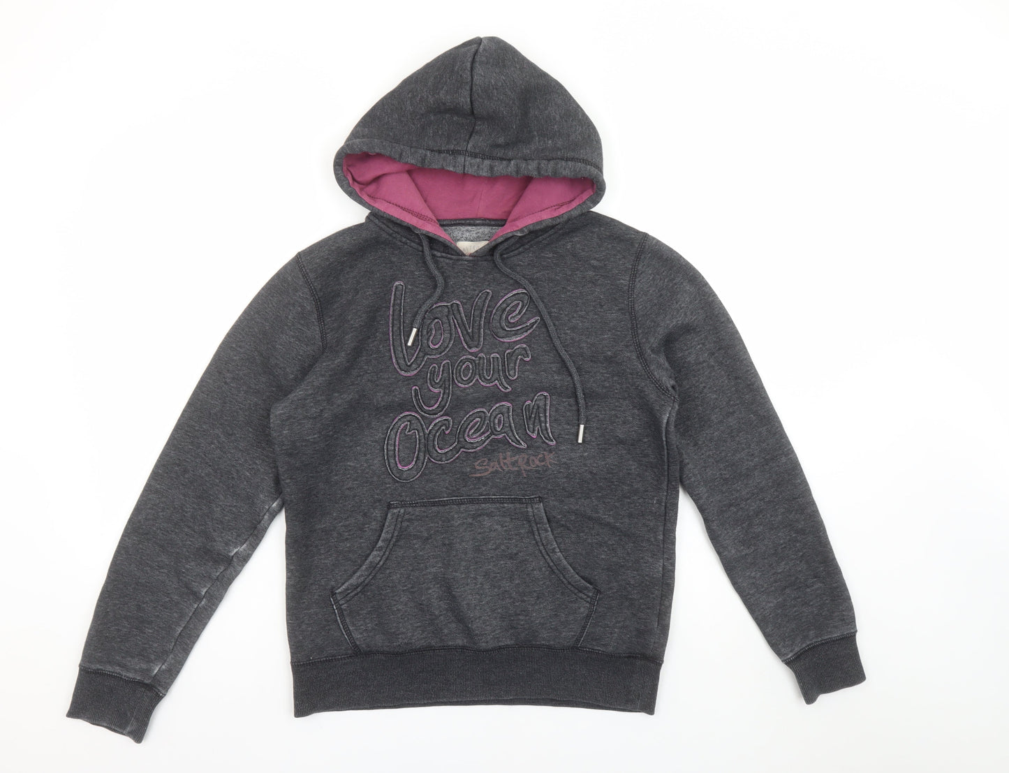 Womens UK Size 8 Saltrock Grey Pullover Hoodie